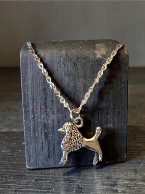 Silver Poodle Pendant Necklace - Pet Dog Charm Handmade